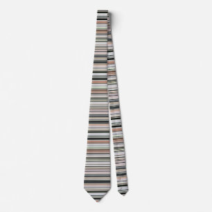 Vintage Horizontal Stripes Pattern Necktie