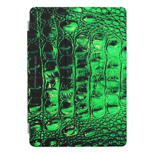 VINTAGE HORNBACK ALLIGATOR BRIGHT GREEN iPad PRO COVER