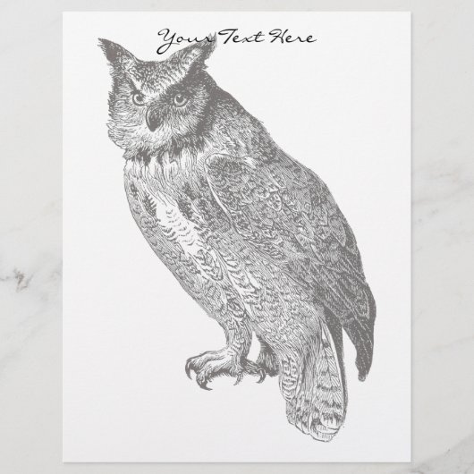 Vintage Horned Owl (Front)