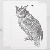 Vintage Horned Owl (Front/Back)