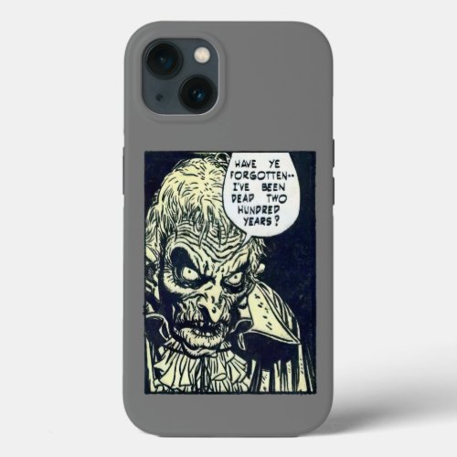 Vintage Horror Comic Panel Dead Two Hundred Years iPhone 13 Case