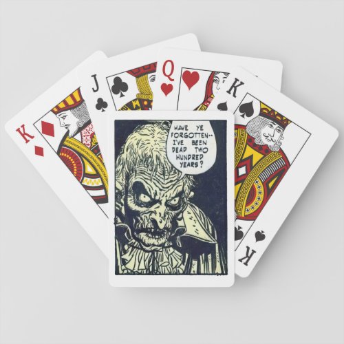 Vintage Horror Comic Panel Dead Two Hundred Years Playing Cards