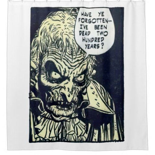 Vintage Horror Comic Panel Dead Two Hundred Years Shower Curtain