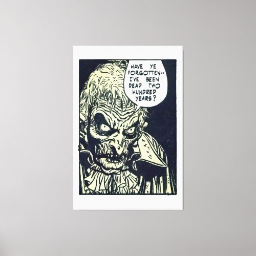 Vintage Horror Comic Panel from The Unseen Canvas Print