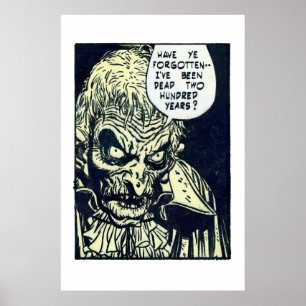 Vintage Horror Comic Panel from The Unseen Poster