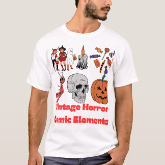 vintage horror comic premium design of t-shirts