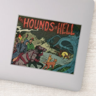 Vintage horror comics   Scary vintage comics 7 Sticker
