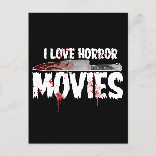 vintage horror movie art postcard