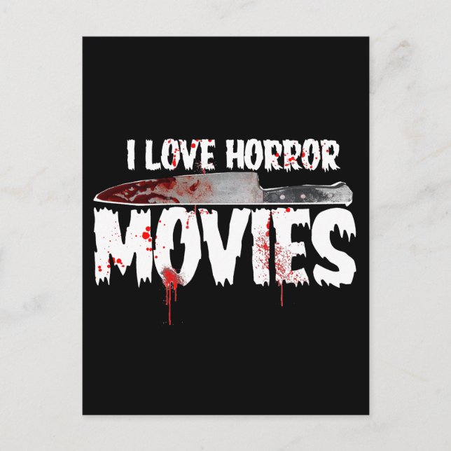 vintage horror movie art postcard (Front)