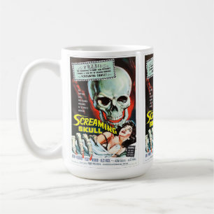 Vintage Horror Movie Cult Classic Screaming Skull Coffee Mug