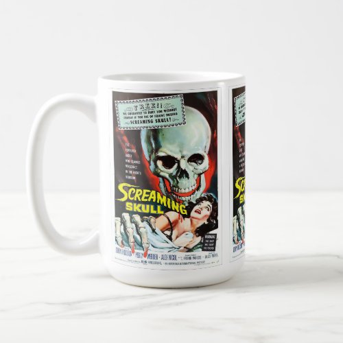 Vintage Horror Movie Cult Classic Screaming Skull  Coffee Mug