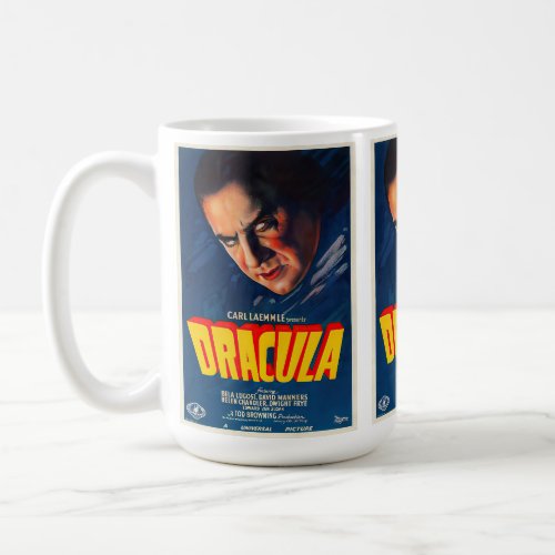 Vintage Horror Movie Poster Dracula Bela Lugosi Co Coffee Mug