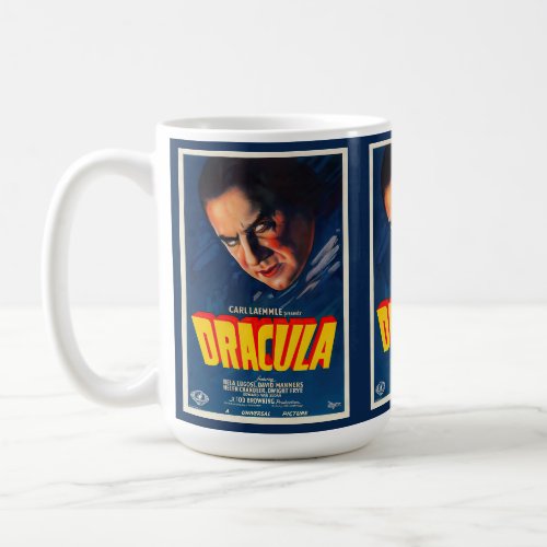 Vintage Horror Movie Poster Dracula Bela Lugosi Coffee Mug