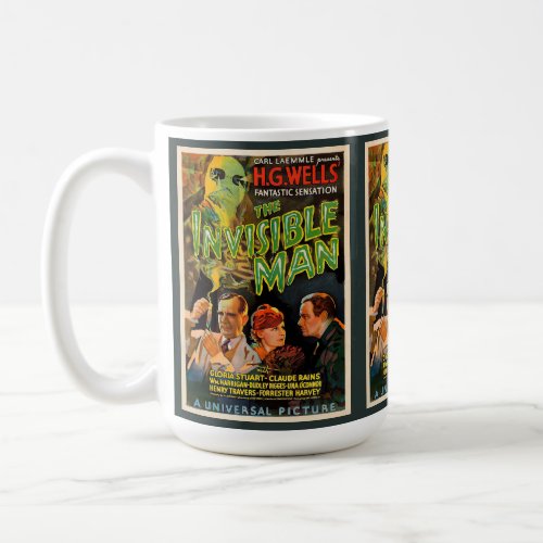 Vintage Horror Movie Poster Invisible Man Coffee M Coffee Mug