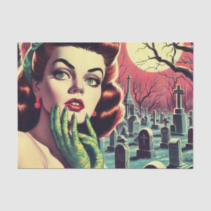 Vintage Horror Pin Up Tissue Paper