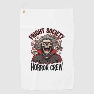 Vintage Horror Shirt Fright Society Skull Design_1 Golf Towel