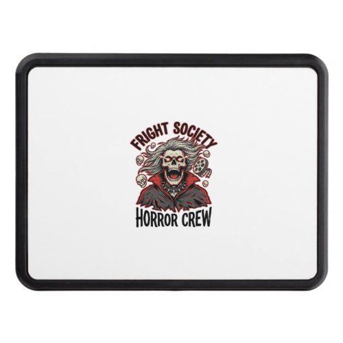 Vintage Horror Shirt Fright Society Skull Design_1 Hitch Cover