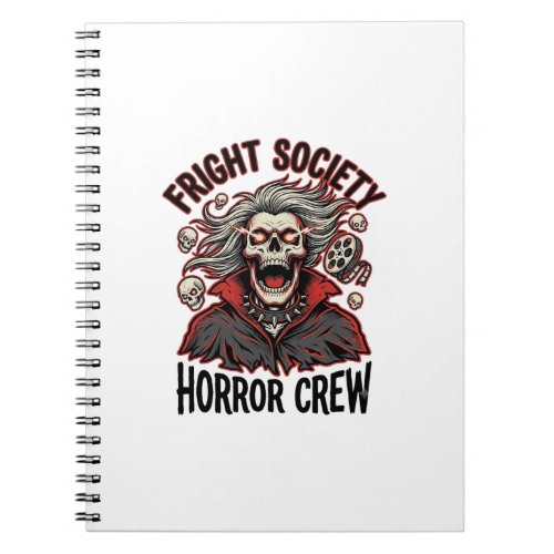 Vintage Horror Shirt Fright Society Skull Design_1 Notebook