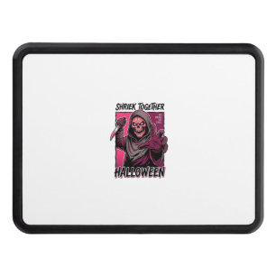 Vintage Horror Shirt with Engraved Slasher Hallowe Hitch Cover
