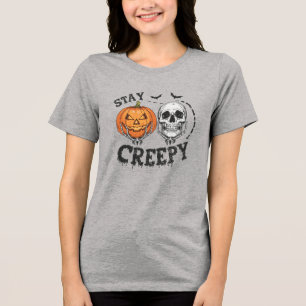 Vintage Horror Skeleton Hand – Stay Creepy Tri-Blend Shirt