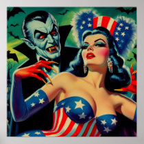 Vintage Horror Vampire Girl
