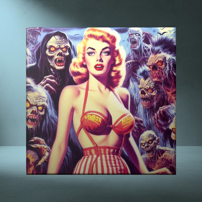 Vintage Horror Woman Ceramic Tile (Creator Uploaded)