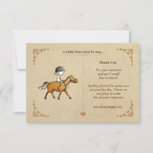 Vintage Horse And Rider Note Card