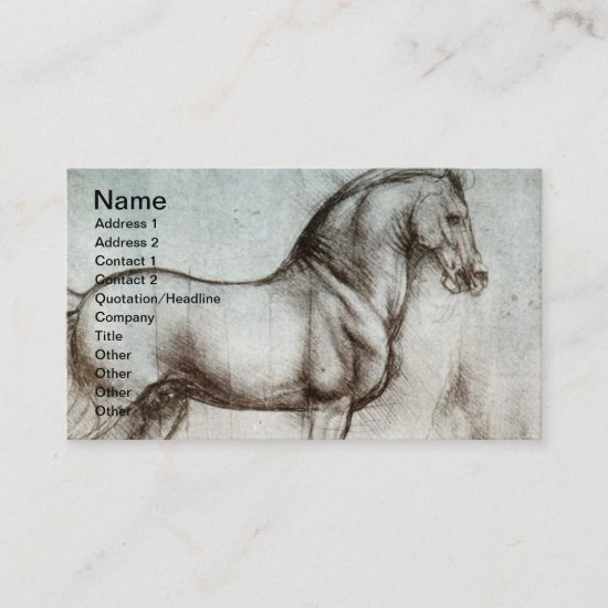 Vintage Horse Art Business Card