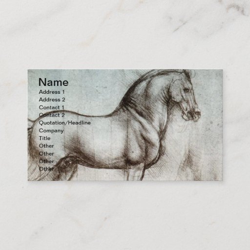 Customizable Vintage Horse Art Business Cards