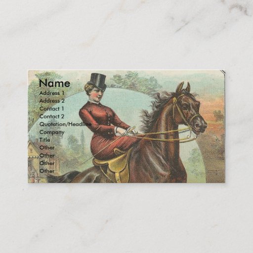 Customizable Vintage Horse Business Card