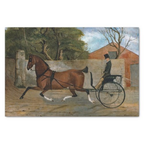 Vintage Horse Carriage Painting Tissue Paper