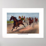 Vintage Horse Carriage Racing Print at Zazzle