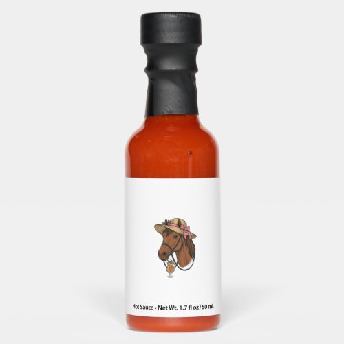 Vintage Horse Cocktail Summer Hat Illustration Hot Sauces