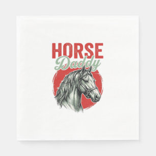 Vintage Horse Daddy Engraving Napkins