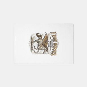 Vintage Horse Dragon Fantasy Rider Shirt Design_1 Rug