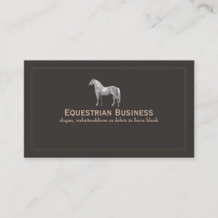 Vintage Horse Etching Business Card