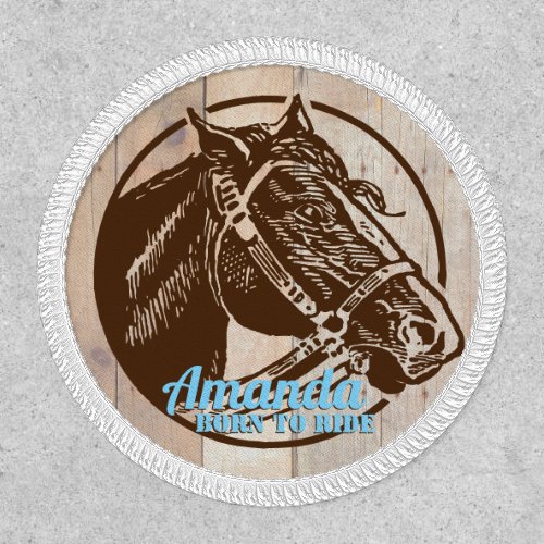Vintage horse head emblem personalized apparel patch