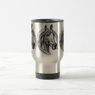 Vintage Horse & Horseshoe SS Travel Mug