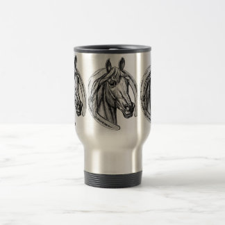 Vintage Horse & Horseshoe SS Travel Mug