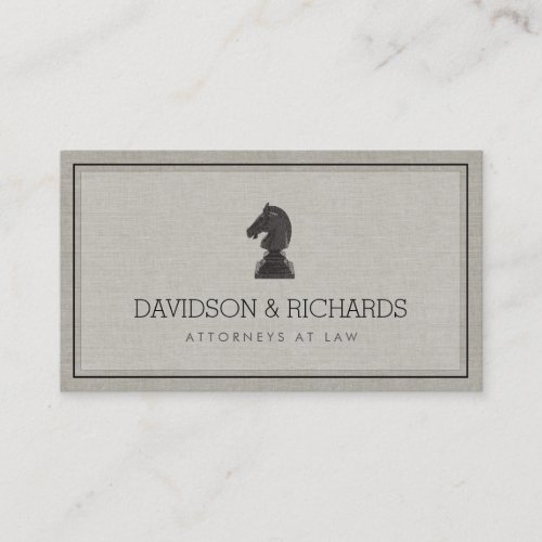 Vintage Horse Knight Chess Piece Attorney Lawyer Business Card