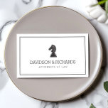 Vintage Horse Knight Chess Piece Professional Business Card<br><div class="desc">A vintage-style,  screen-printed illustration of a knight chess piece (horse) represents strength and intuition on this professional business card template. © 1201AM CREATIVE</div>