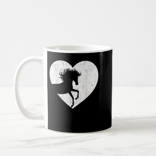Vintage Horse Lover Heart For Girls Women Who Love Coffee Mug