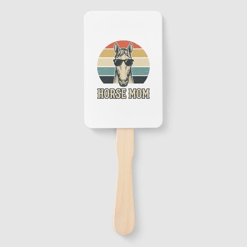 Vintage Horse Mom Engraving Sunglasses Design Hand Fan