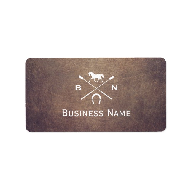 Vintage Horse Monogram Professional Equestrian Label (Front)