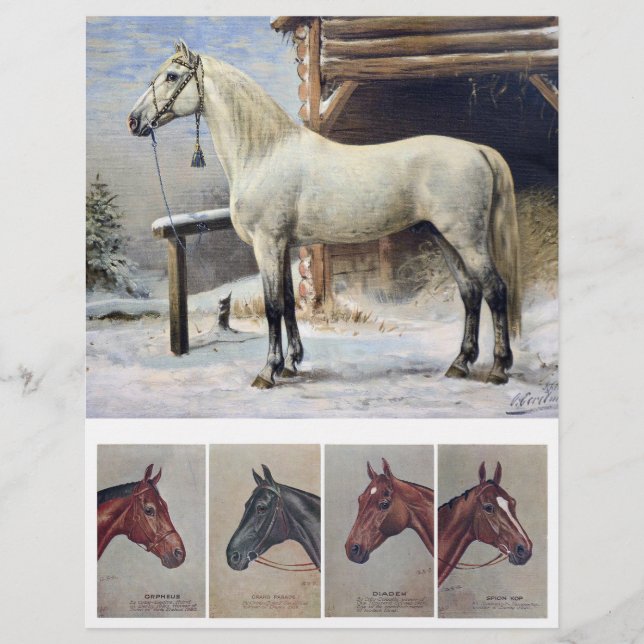Vintage Horse Paintings from Victorian-era (Front)