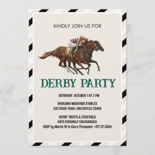 Vintage Horse Race Derby Party Invitation