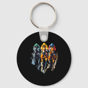 Vintage Horse Racing Derby Horse Keychain