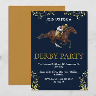 Vintage Horse Racing Derby Party Invitation 2026