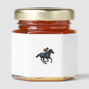Vintage Horse Racing Jockey Vector Design_1 Honey Jar Favors