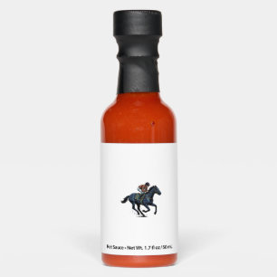Vintage Horse Racing Jockey Vector Design_1 Hot Sauces